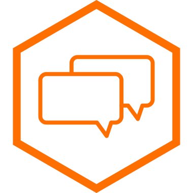 Konuş. Web simgesi basit illüstrasyon