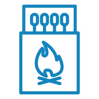 İkon vektörünü ateşle. İnce çizgi işareti. izole edilmiş sınır sembolü çizimi