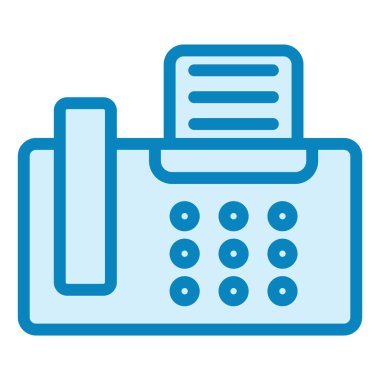 Faks makinesi. Web simgesi basit illüstrasyon