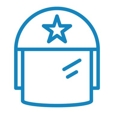 Yıldızın mavi çizgi simgesinin vektör illüstrasyonu