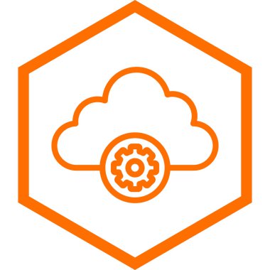 Bulut. Web simgesi basit illüstrasyon