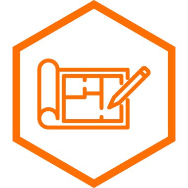 Modern plan simgesinin vektör illüstrasyonu