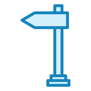 Bir işaret direği simgesinin vektör illüstrasyonu