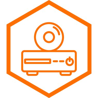 Projektör simgesi, vektör illüstrasyonu