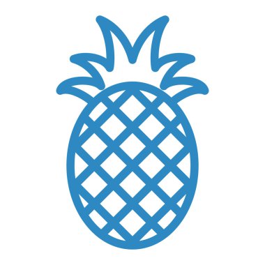 ananas ikonu vektör illüstrasyonu