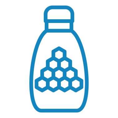 Bal şişesi ikonu. Web için basit arı vektör simgeleri çizimi