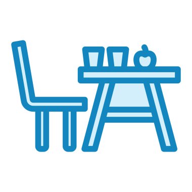 Kamp masası. Web simgesi basit illüstrasyon 