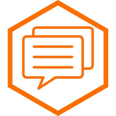 Sohbet simgesi, vektör çizimi