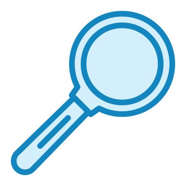 Büyüteç simgesi. Ana hatlı büyüteç çizimi. arama ve sembol.