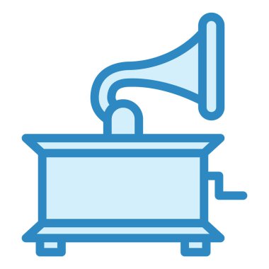 Gramofon modern ikon vektör çizimi 