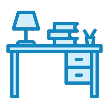 Masa lambası simgesi. vektör çizim