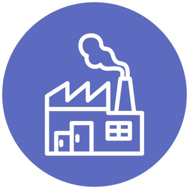 Fabrika. Web simgesi basit illüstrasyon