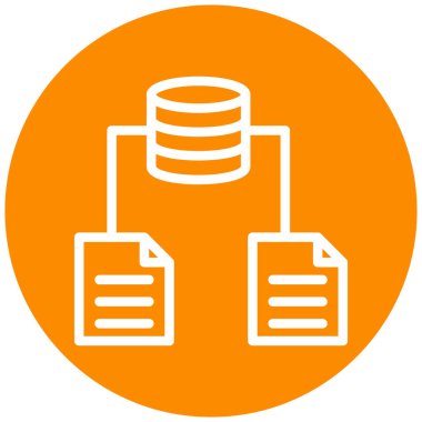 veritabanı. Web simgesi basit illüstrasyon