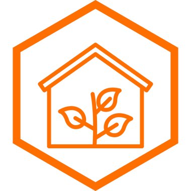 eko simgesi olan ev, vektör illüstrasyonu