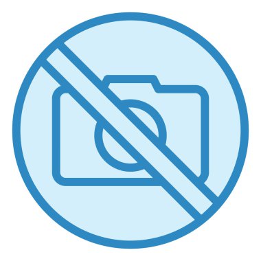 Kamera yok modern simge vektör illüstrasyonu 