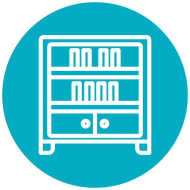 Kabine ikonu vektör illüstrasyonu