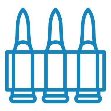 Mermi simgesi, vektör illüstrasyonu