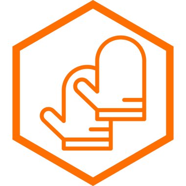 Eldiven. Web simgesi basit illüstrasyon