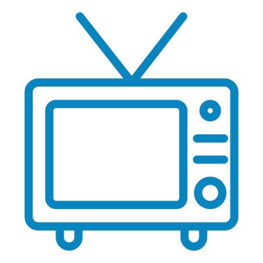 Televizyon. Web simgesi basit illüstrasyon