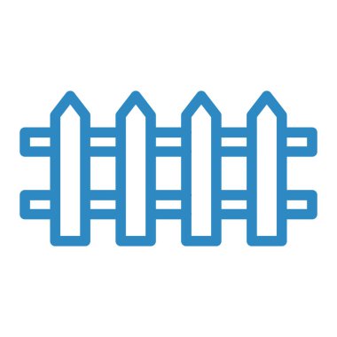 Çit simgesi. Beyaz arkaplanda izole edilmiş ahşap kapı vektör çizgisi biçimi