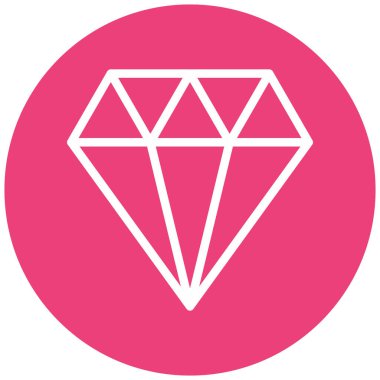 Elmas. Web simgesi basit illüstrasyon