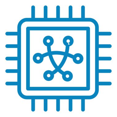 İşlemci çip vektör simgesi