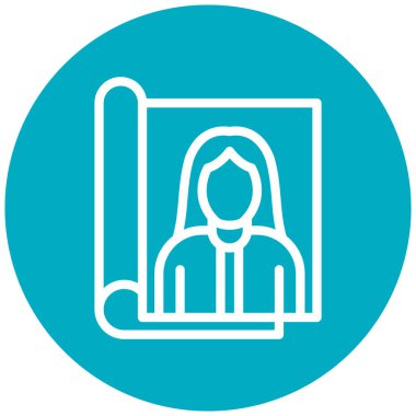 Çemberdeki bir kadının vektör çizimi