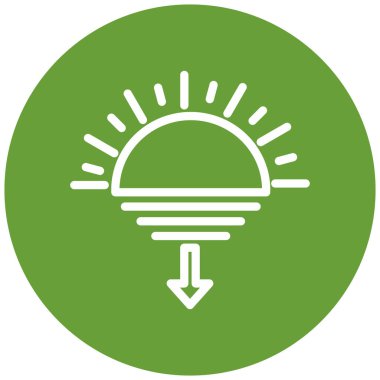 Güneş simgesinin vektör illüstrasyonu