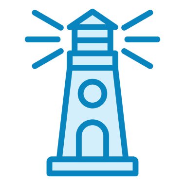 Deniz feneri. Web simgesi basit tasarım