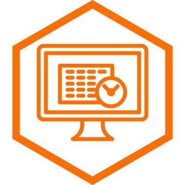 Bilgisayar modern simgesinin vektör illüstrasyonu