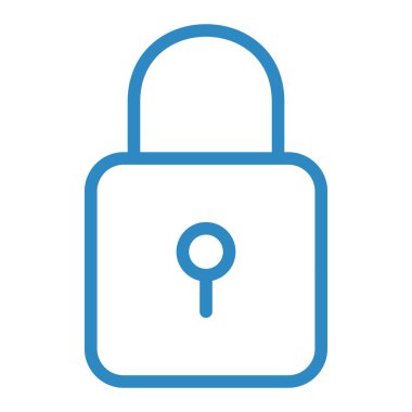 Kilit. Web simgesi basit illüstrasyon