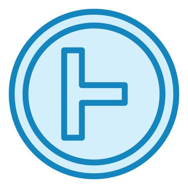 Yan Yol Sağ Modern ikon vektör çizimi  