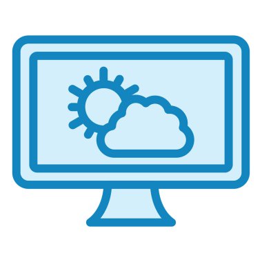 Hava durumu. Web simgesi basit illüstrasyon 