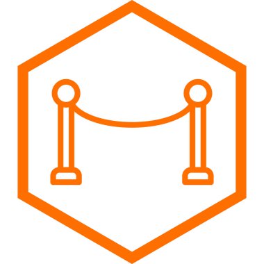 Bir bariyer simgesinin vektör illüstrasyonu