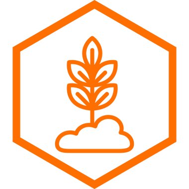 Bitki. Web simgesi basit illüstrasyon