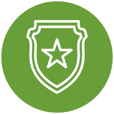 Kalkan. Web simgesi basit illüstrasyon