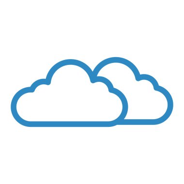 Bulut simgesi vektör illüstrasyonu