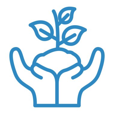 Bitki. Web simgesi basit illüstrasyon