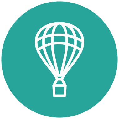 Hava balonu. Web simgesi basit illüstrasyon