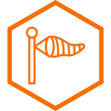 Rüzgâr işareti simgesi, vektör çizim