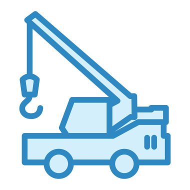 vinç vektörü ince çizgi simgesi