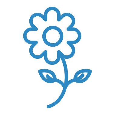 Çiçek. Web simgesi basit illüstrasyon