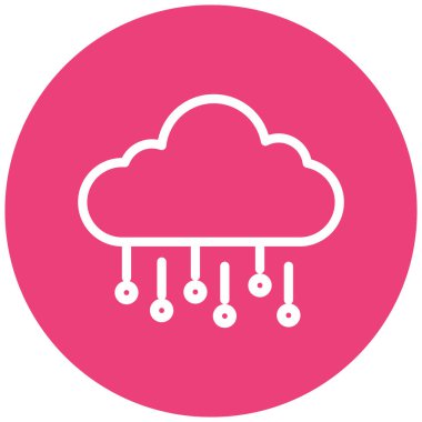 Bulut. Web simgesi basit illüstrasyon