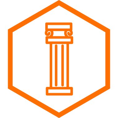 Bir bina simgesinin vektör illüstrasyonu