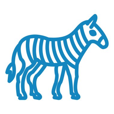 zebra silueti beyaz arkaplanda izole edildi