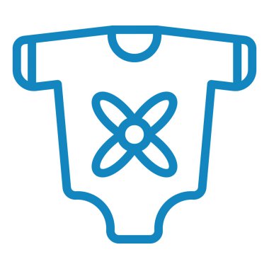 bebek giysisi ikonu vektör illüstrasyonu