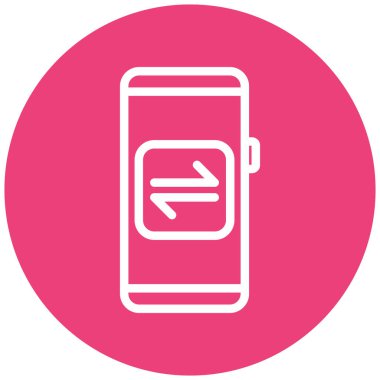 Cep telefonu simgesi, vektör illüstrasyonu