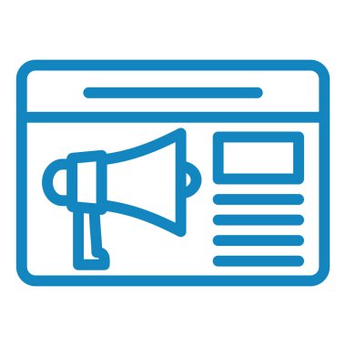 Haberler. Web simgesi basit illüstrasyon