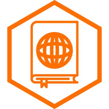 Pasaport. Web simgesi basit illüstrasyon