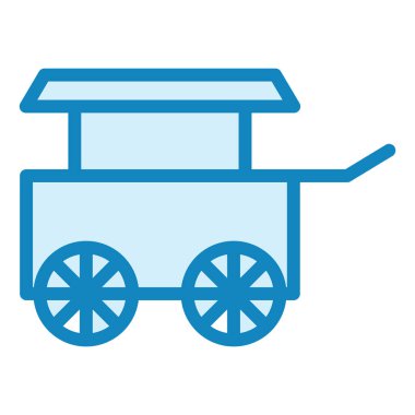 Dondurma arabası. Web simgesi basit illüstrasyon 